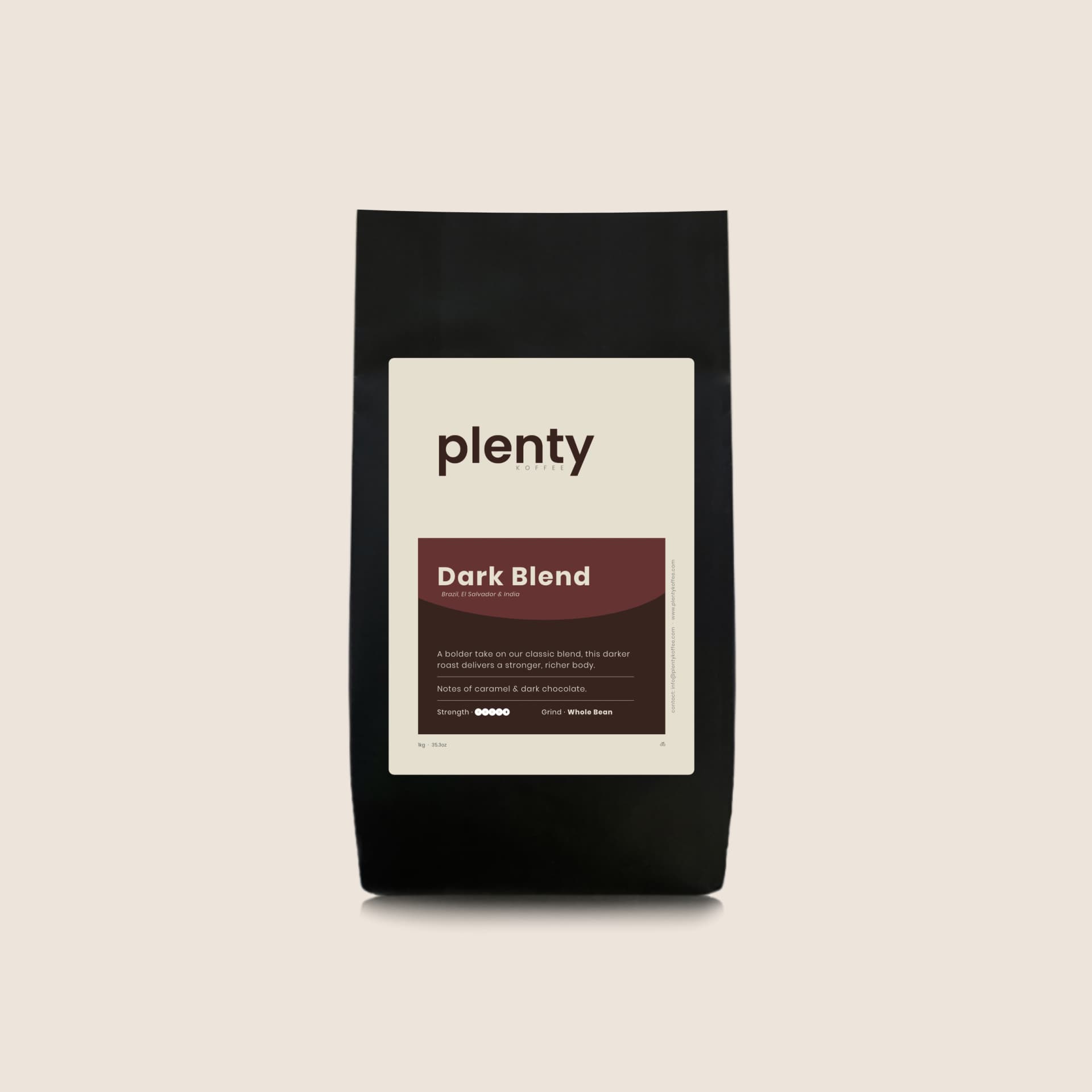 Dark Blend coffee bag